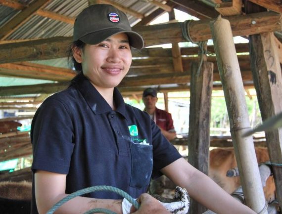 Laos student at work