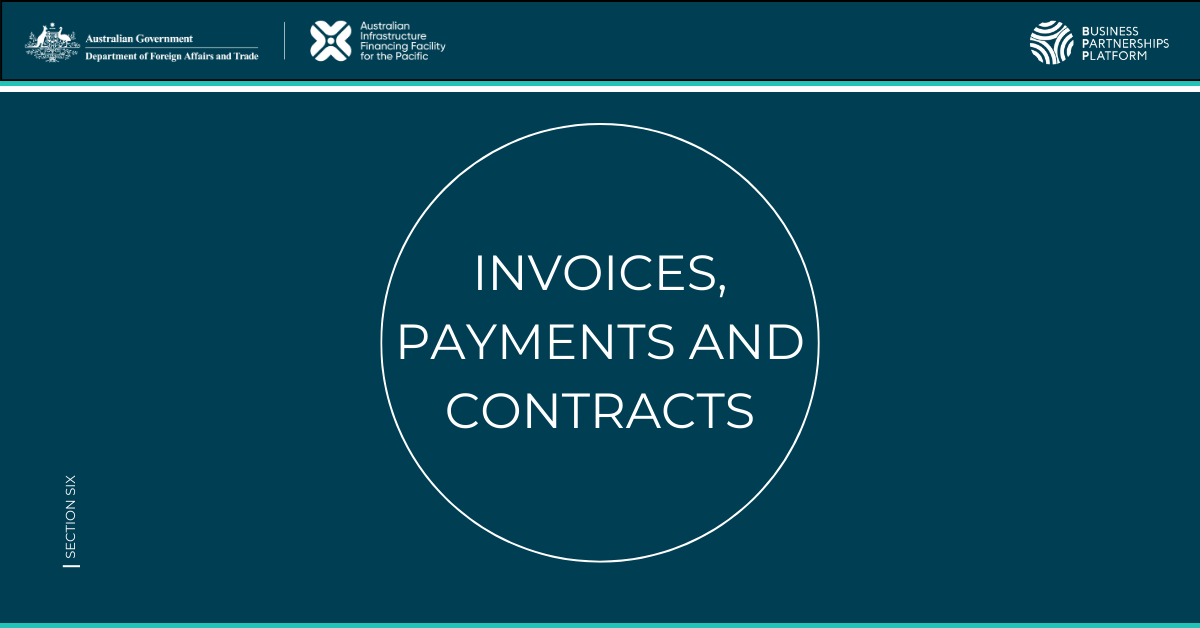 Invoices, Payments and Contracts