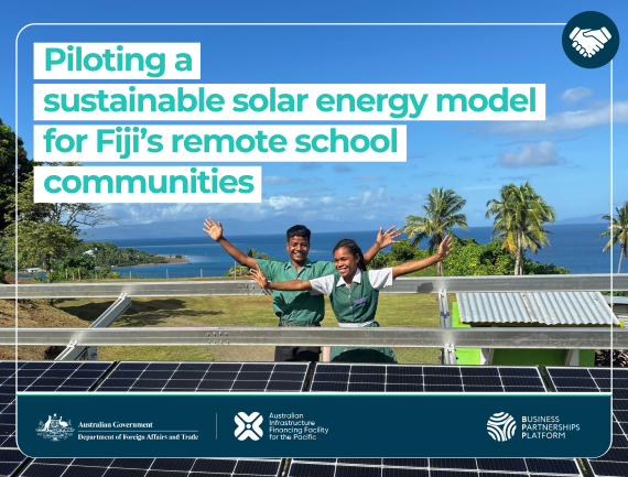 Piloting a sustainable solar energy model for Fiji's remote school communities.